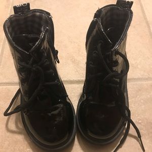 Toddler Patent Combat Boots